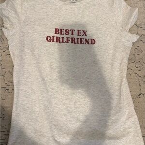 Garage Light Grey Tee with Burgundy Text